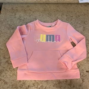 NWOT Puma Kangaroo Pocket Pink Sweatshirt Size 3T